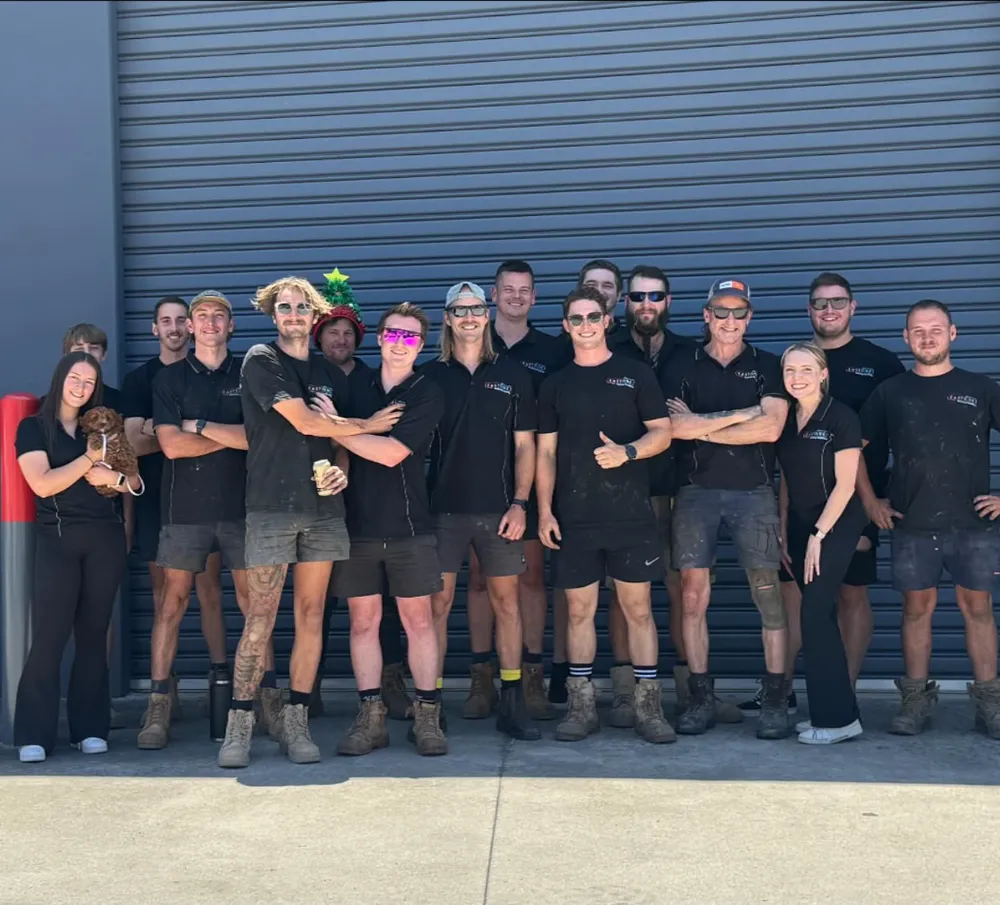The full Eastside Plumbing Group team outside their Melbourne workshop